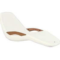 Bain de soleil Lotus blanc inerte avec accoudoirs