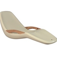 Bain de soleil Lotus Ivoire avec accoudoirs