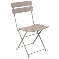 Chaise pliante à larges lattes Fun taupe