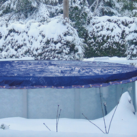 Couverture hivernage piscine hors-sol 8.60 x 5.70 m pour bassin 7.60 x 4.70 m