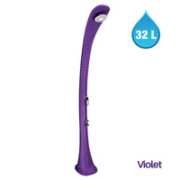 Douche solaire cobra violet 32 litres + rince pieds