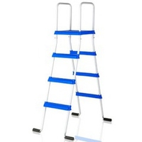 Echelle 2x3 marches avec plateforme pour piscine hors-sol GRE H133 cm