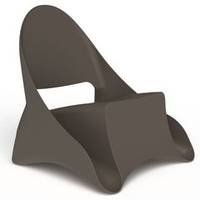 4 Fauteuils d'extérieur Ondule taupe