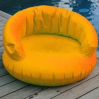 Fauteuil gonflable Orange avec accoudoirs