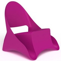 4 Fauteuils d'extérieur Ondule fuchsia