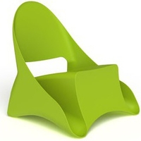4 Fauteuils d'extérieur Ondule vert anis