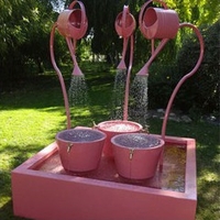 Fontaine Léopold XXL rose pâle