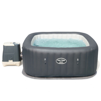 Hawaïï 4/6 places carré gris - Bulles + hydrojets Pro