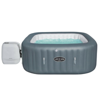 Hawaïï 5/7 places carré gris - Bulles + hydrojets Pro
