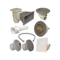 Kit N°2 pièces à sceller grises pour piscine liner