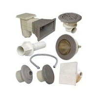 Kit N°3 pièces à sceller grises pour piscine béton