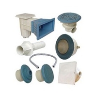 Kit N°4 pièces à sceller bleues pour piscine béton