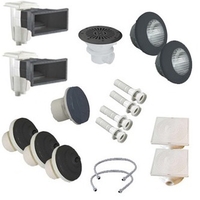 Kit N°2 pièces à sceller gris anthracite pour piscine béton