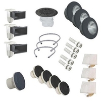 Kit N°3 pièces à sceller gris anthracite pour piscine béton
