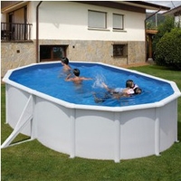 Kit piscine hors-sol acier Fidji ovale 2 renforts 500 x 300 x 120 cm