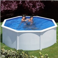 Kit piscine hors-sol Azores acier blanc ronde Ø350 x H132 cm