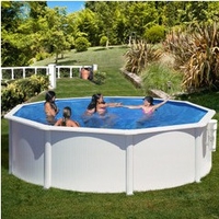 Kit piscine hors-sol Azores acier blanc ronde Ø460 x H132 cm