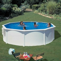 Kit piscine hors-sol Bora Bora acier blanc ronde Ø350 x H120 cm