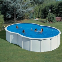 Kit piscine hors sol en huit avec renforts en u 640 x 390 x 120 cm