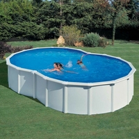 Kit piscine hors sol en huit avec renforts en u 710 x 475 x 120 cm