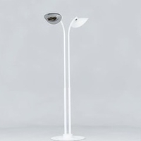 Lampe chauffante infrarouge double tête 2 x 2000 W - blanc/chrome