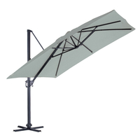 Parasol déporté Luxe King - 300 x 300 cm - Gris Perle