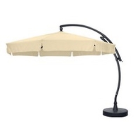 Parasol déporté rond 350 Beige avec flap