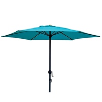 Parasol droit Ø 200 cm - Bleu Pétrole
