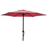 Parasol droit Ø 200 cm - Rouge