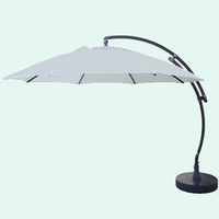 Parasol excentré rond en toile polyester gris XL 375