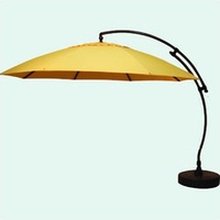 Parasol excentré rond XL 375 en Olefine tournesol
