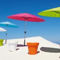 Parasol rond à mât droit Liam Vert Ø 270