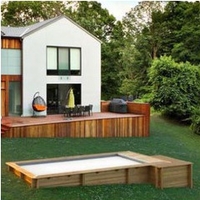 Piscine bois Urbaine 6 x 2.50 x 1.33 avec volet intégré et option coffre filtration