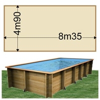 Piscine bois Woodfirst Original Rectangulaire 800 x 400 x 146 cm liner sable