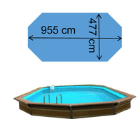 Piscine myconos 9,55 x 4,77 x 1,47 m