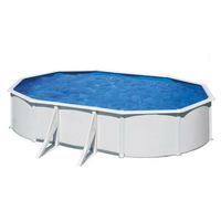 Kit piscine hors sol Wet acier blanc ovale 5.27m x 3.27m x H.1.22m