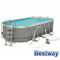 Piscine tubulaire ovale Power Steel Frame Pools 5.49 x 2.74 x H.1.22m