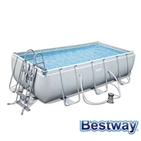 Piscine tubulaire rectangle Power Steel Frame Pools 4.04 x 2.01 x H.1.00m