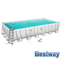 Piscine tubulaire rectangle Power Steel Frame Pools 7.32 x 3.66 x H.1.32m