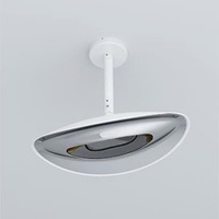 Plafonnier chauffant infrarouge 2000 W - blanc/chrome