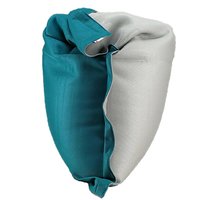 Pouf XXL 125 x 175 - Gris Cloud/Bleu Tile