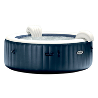 Pure Spa 6 places Navy rond - Bulles, LED couleur