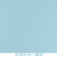 PVC armé bleu clair Renolit Alkorplan 2000 - 51.25 m² x 4 soit 205 m²