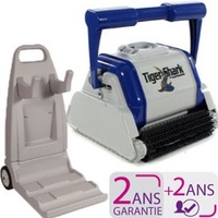 Robot Tiger Shark brosse picot liner - pvc armé livré avec chariot