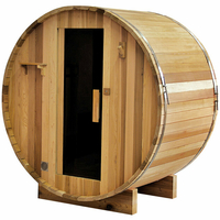 Sauna extérieur tonneau Red Cedar - 2/4 personnes - 150 x 182.8 x 191.4 cm