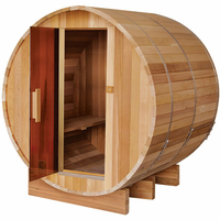 Sauna extérieur tonneau Red Cedar - 4/6 personnes - 235 x 182.8 x 191.4 cm