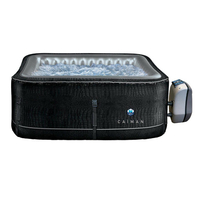 Spa gonflable Caiman carré noir - 4 places