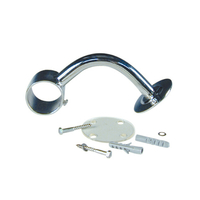 Support coudé avec platine pour main courante - piscines béton et liner