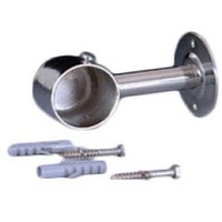 Support droit fermé avec platine pour main courante - piscines béton et liner