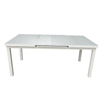 Table de jardin extensible Nice Blanche
